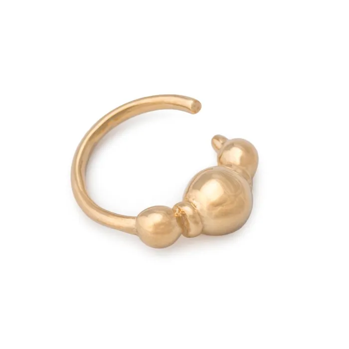 Male Sex Toys Elementals Organics 16g Gold Plated Center Ball Bendable Ring Price Per 1