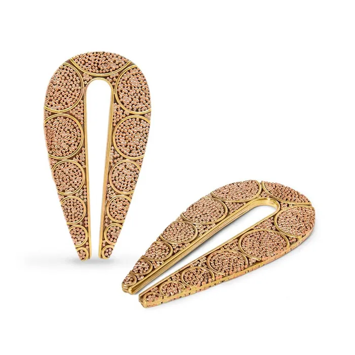 Male Sex Toys Elementals Organics Perfect Storm Brass Ear Weight with Copper Beading Price Per 1