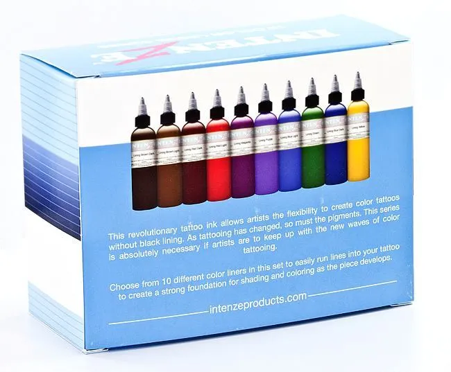 Male Sex Toys Intenze Color Lining 1oz Series Intenze Tattoo Ink 10 Bottles