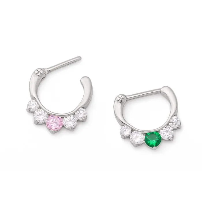 Male Sex Toys Painful Pleasures 16g Steel Septum Clicker with Crystals and Colored Jewel Price Per 1 Male Sex Toys Painful Pleasures 16g Steel Septum Clicker with Crystals and Colored Jewel Price Per 1