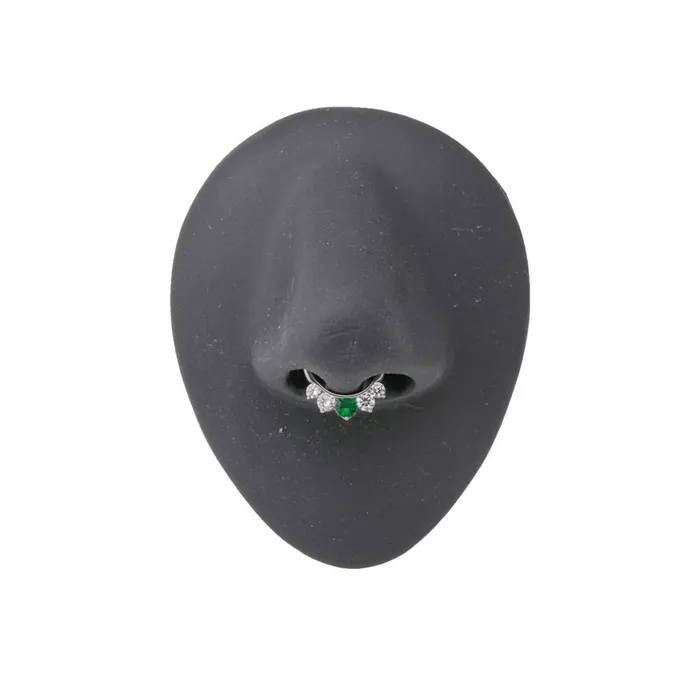 Male Sex Toys Painful Pleasures 16g Steel Septum Clicker with Crystals and Colored Jewel Price Per 1