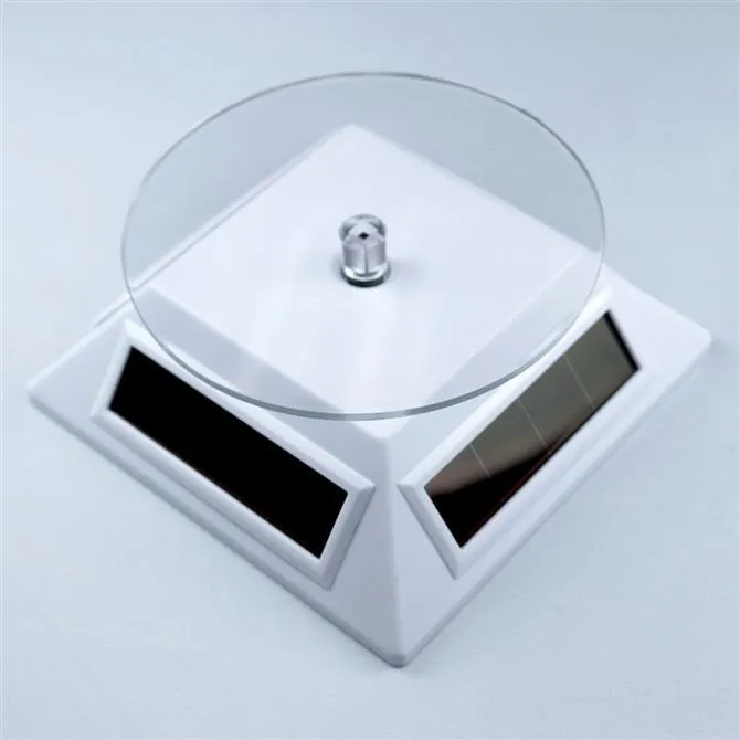 Male Sex Toys Painful Pleasures Solar Powered White Small Spinning Display Turntable Male Sex Toys Painful Pleasures Solar Powered White Small Spinning Display Turntable