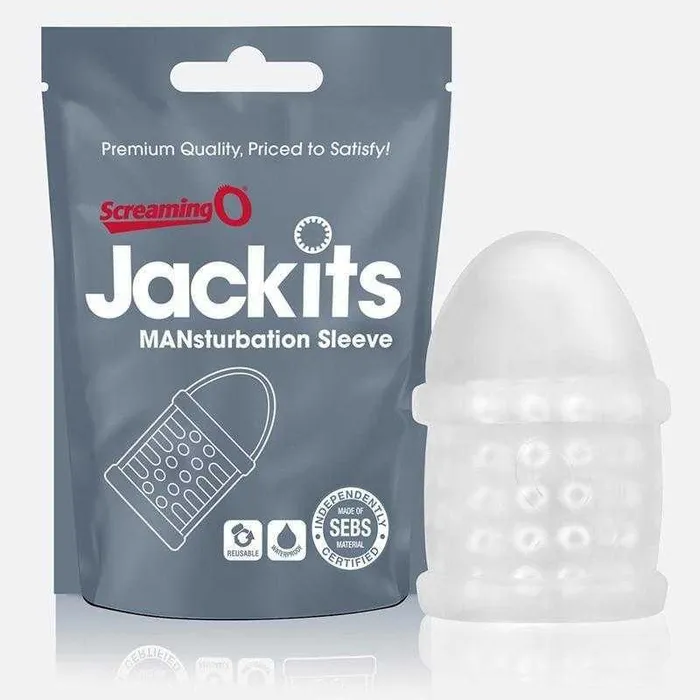 Male Sex Toys Screaming O Jackits MANsturbation Sleeve Clear Screaming O