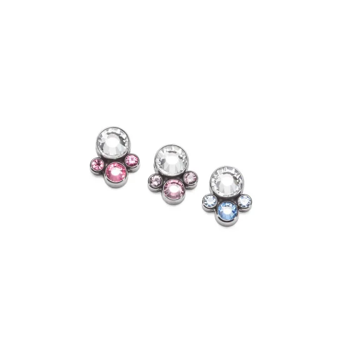 Male Sex Toys Tilum Tilum Jewel Bubble Cluster Captive Bead with 4mm Crystal Price Per 1