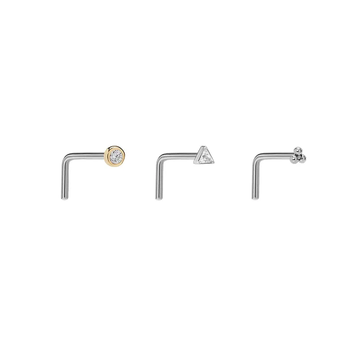 Male Sex Toys Tilum Tilum Titanium Threadless LBend Nostril Ring Price Per 1 Pick Size
