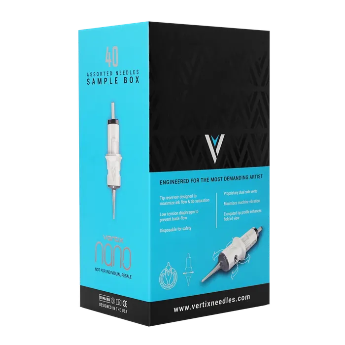 Male Sex Toys Vertix Vertix Nano Membrane Cartridge Needles Sample Pack of 40