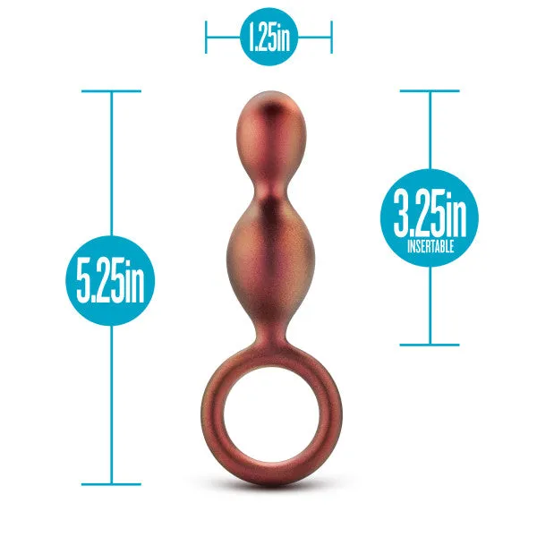 Matrix First Time Soft Silicone Duo Anal Beads with Finger Loop Blush Female Sex Toys