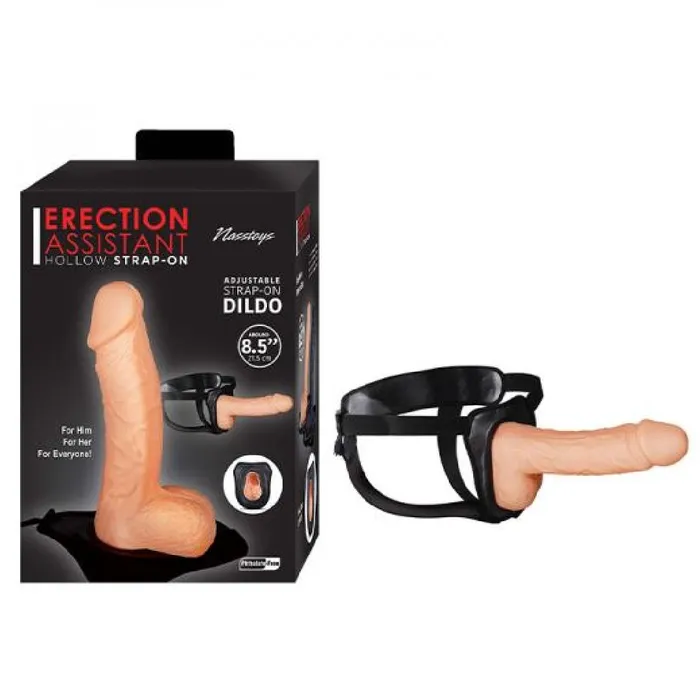 Nasstoys Female Sex Toys Erection Assistant 85 Inch Hollow Dildo Strapon Harness Vanilla