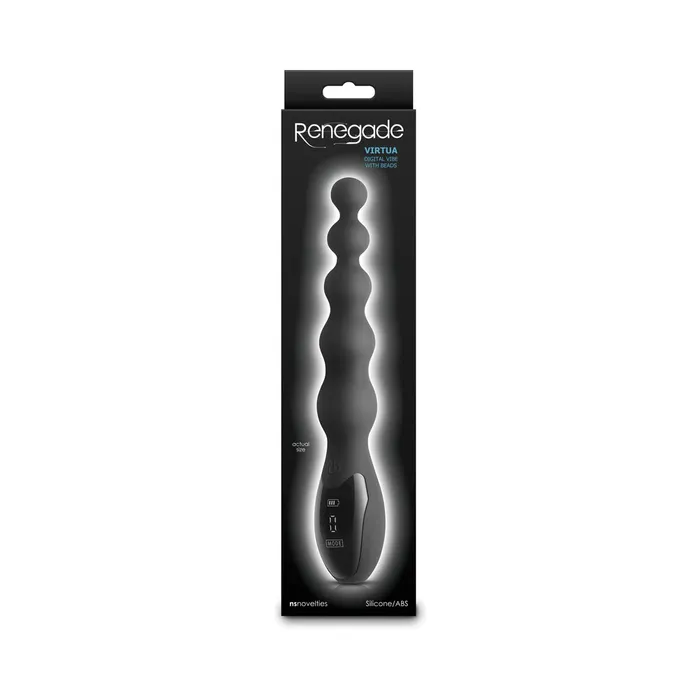 NS Novelties Anal Renegade Virtua Digital Anal Bead Vibe Rechargable wDisplay