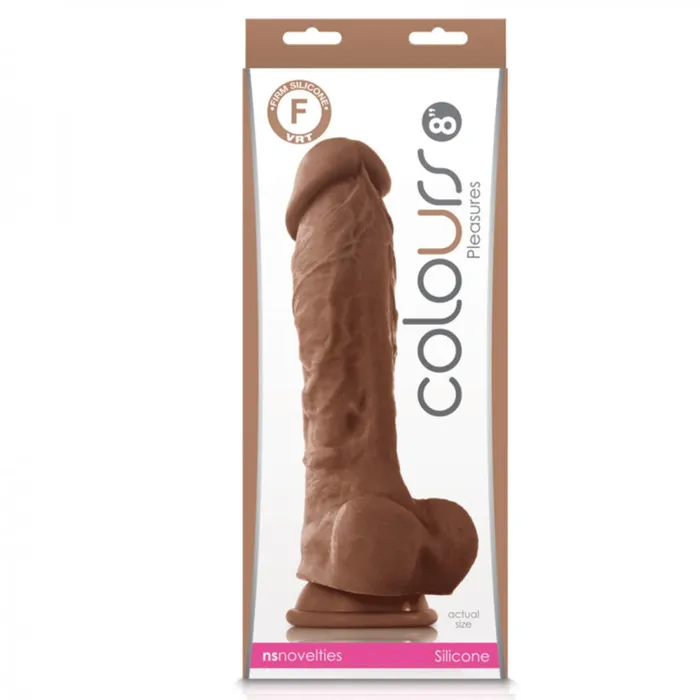 NS Novelties Dildos Colours Realistic 95 inch Silicone Dildo Milk Chocolate