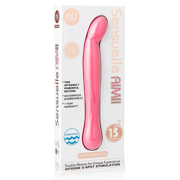 NU Sensuelle Vibrators NU Sensuelle Aimii FlexiToy 15Function Double Motor Flexible Vibrator Pink NU Sensuelle Vibrators NU Sensuelle Aimii FlexiToy 15Function Double Motor Flexible Vibrator Pink