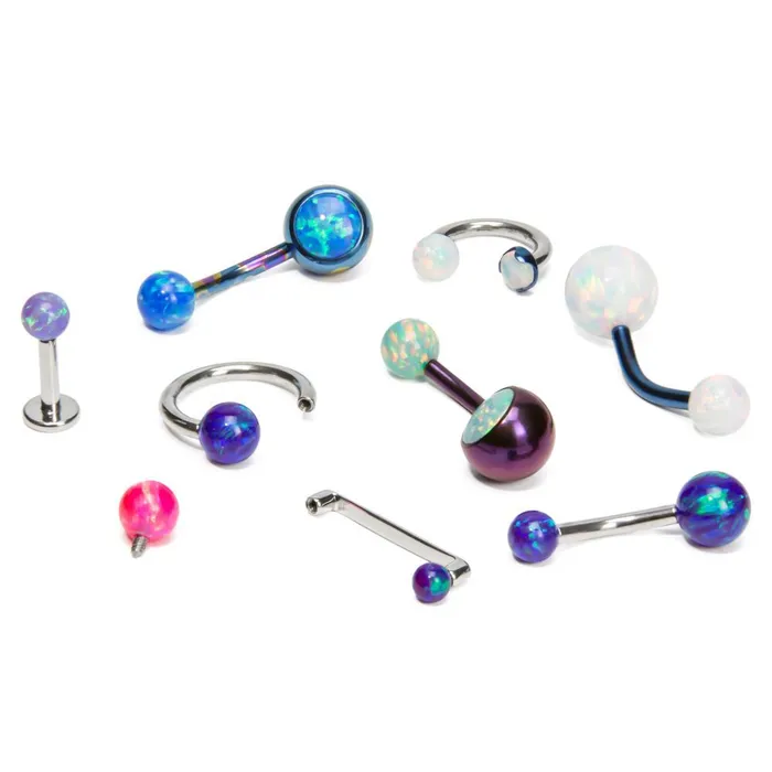 Painful Pleasures 14g 12g Internally Threaded 4mm Opal Replacement Ball Price Per 1 Male Sex Toys