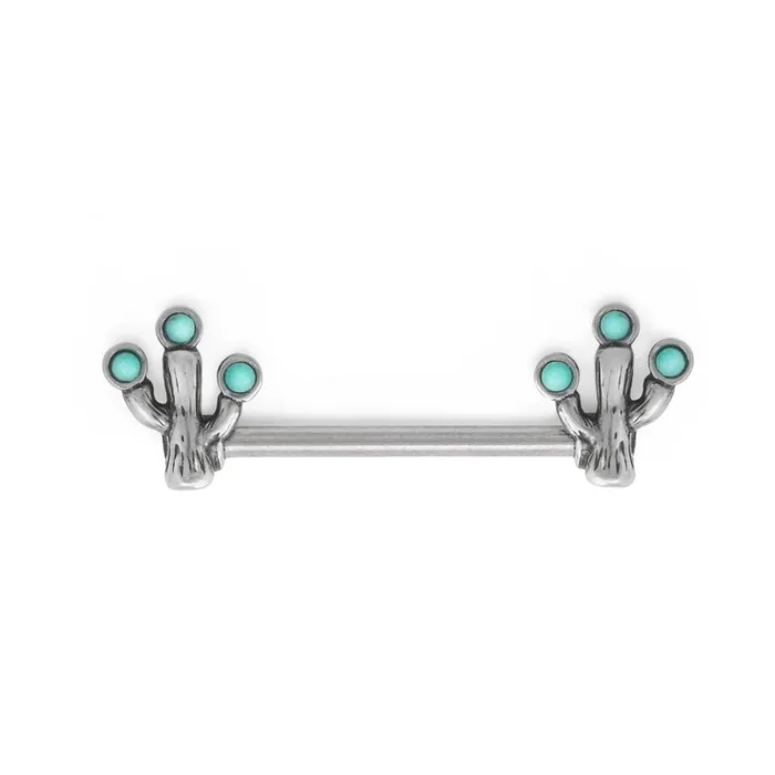 Painful Pleasures 14g 58 Antiqued Cactus Nipple Barbell Price Per 1 Nipple Clitoral Toys