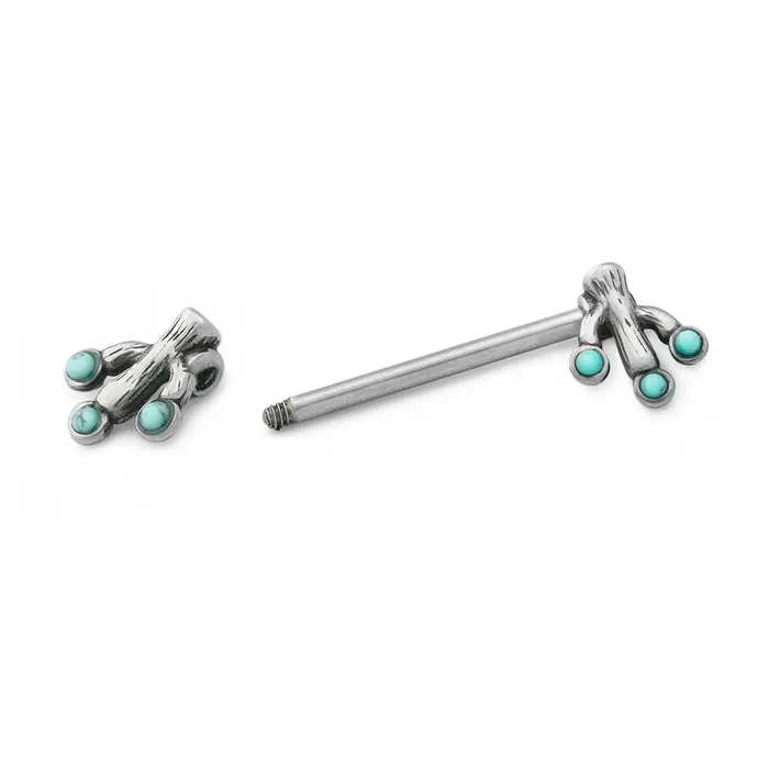 Painful Pleasures 14g 58 Antiqued Cactus Nipple Barbell Price Per 1 Nipple Clitoral Toys
