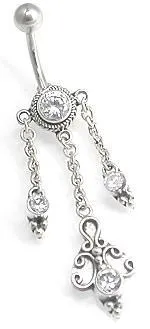 Painful Pleasures 14g 716 Fleurdelis Bali Steriling Silver Belly Button Ring Male Sex Toys Painful Pleasures 14g 716 Fleurdelis Bali Steriling Silver Belly Button Ring Male Sex Toys
