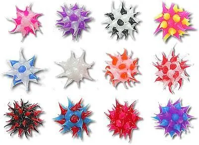 Painful Pleasures 14g 716 Koosh Mix Belly Button Rings Price Per 10 Female Sex Toys