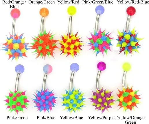 Painful Pleasures 14g 716 Koosh Mix Belly Button Rings Price Per 10 Female Sex Toys