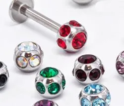 Painful Pleasures 14g8g Disco Jewel Steel Ball Price Per 1 Male Sex Toys