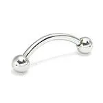 Painful Pleasures 18g Stainless Steel Bent Barbell with External Threading Male Sex Toys Painful Pleasures 18g Stainless Steel Bent Barbell with External Threading Male Sex Toys