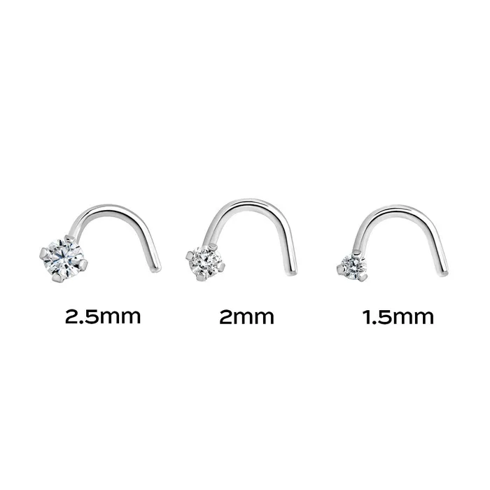 Painful Pleasures 20g Prongset Swarovski Crystal Jewel Nose Screw Anal