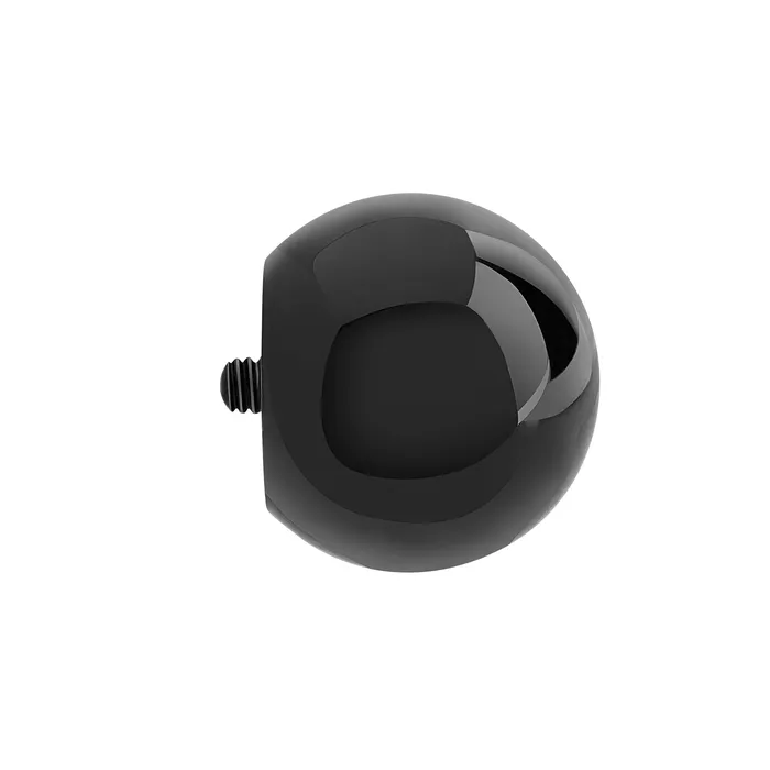 Painful Pleasures Anal 0g Internally Threaded Black PVD Coated CounterSunk Ball Price Per 1
