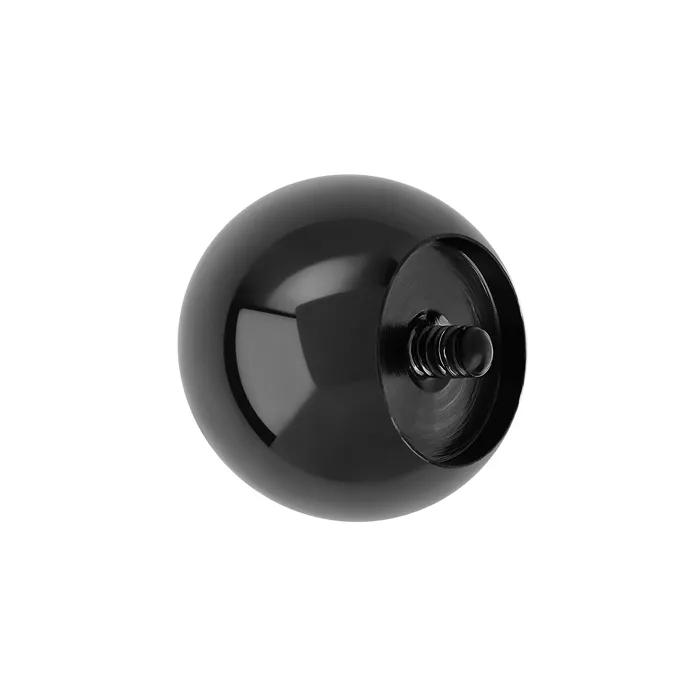 Painful Pleasures Anal 0g Internally Threaded Black PVD Coated CounterSunk Ball Price Per 1