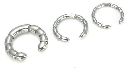 Painful Pleasures Dildos 12g or 10g or 6g Stainless Steel Skeleton Tribal Pincher