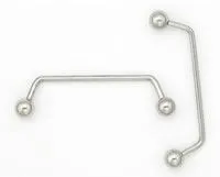 Painful Pleasures Dildos 16g 80 Stainless Steel Surface Barbell