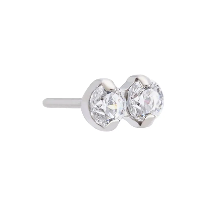 Painful Pleasures Dildos Tilum 14kt Titanium Double Jewel Threadless Top Price Per 1