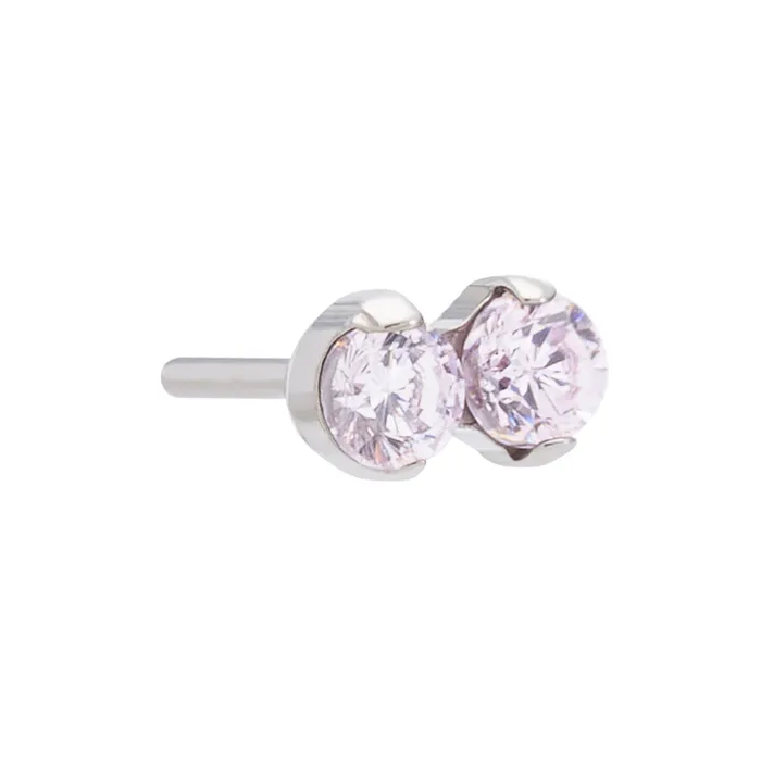 Painful Pleasures Dildos Tilum 14kt Titanium Double Jewel Threadless Top Price Per 1