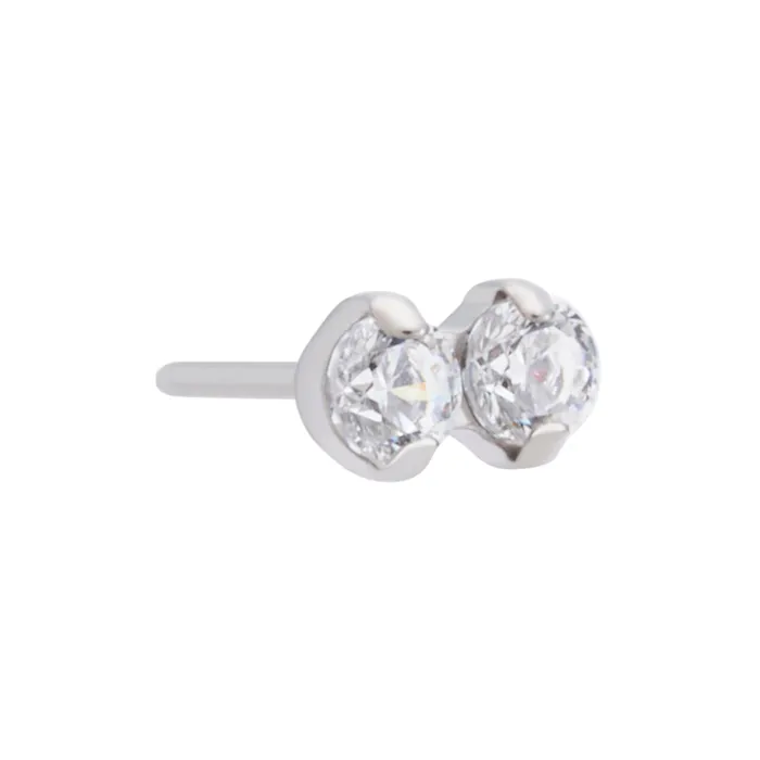 Painful Pleasures Dildos Tilum 14kt Titanium Double Jewel Threadless Top Price Per 1