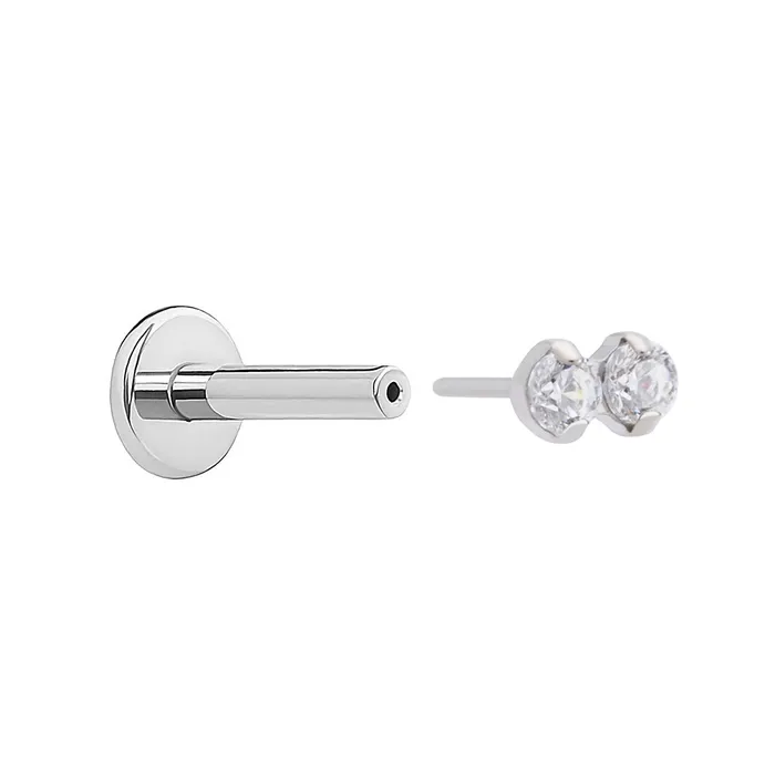 Painful Pleasures Dildos Tilum 14kt Titanium Double Jewel Threadless Top Price Per 1