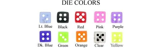 Painful Pleasures Female Sex Toys 14g 716 Bent Barbell with Double Dice Ends Price Per 10
