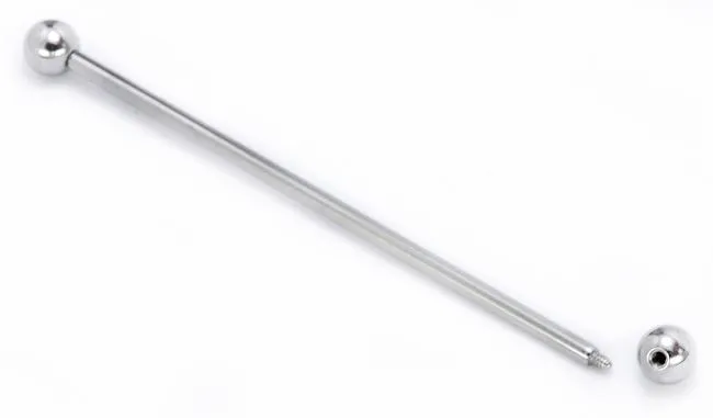 Painful Pleasures Female Sex Toys 16g EZ Piercing Straight Barbell StepDown Barbell