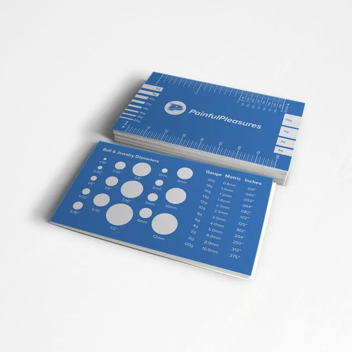 Painful Pleasures Female Sex Toys Painful Pleasures Body Jewelry Measuring Card 2 x 35 Price Per 1 Painful Pleasures Female Sex Toys Painful Pleasures Body Jewelry Measuring Card 2 x 35 Price Per 1