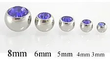 Painful Pleasures Male Sex Toys 148g Externally Threaded Jeweled Steel Replacement Ball Price Per 1
