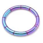 Painful Pleasures Male Sex Toys 14g Candy Stripe Segment Captive Ring