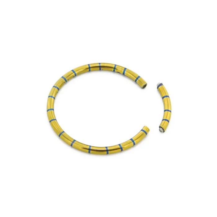 Painful Pleasures Male Sex Toys 14g Candy Stripe Segment Captive Ring