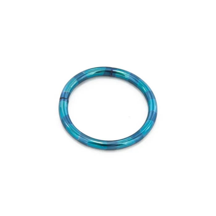 Painful Pleasures Male Sex Toys 14g Candy Stripe Segment Captive Ring