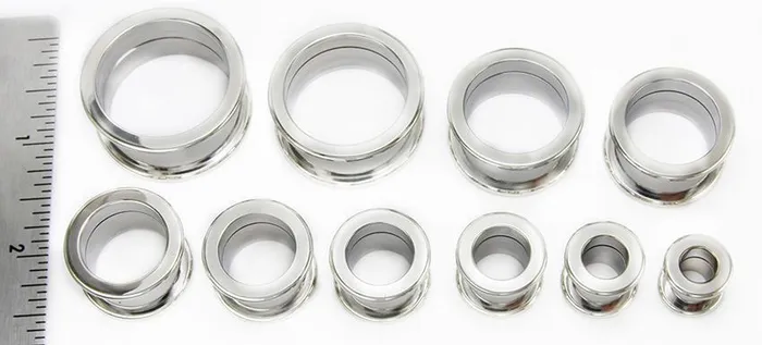Painful Pleasures Male Sex Toys Threaded InsertAbility Flat Flare Steel Tunnel Price Per 1