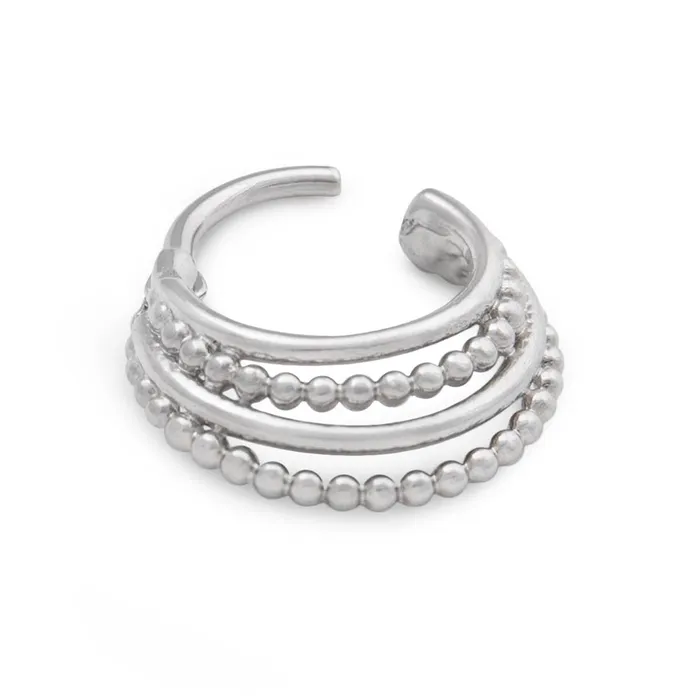 Painful Pleasures Vibrators 16g Rhodium Plated Opulence Septum Clicker