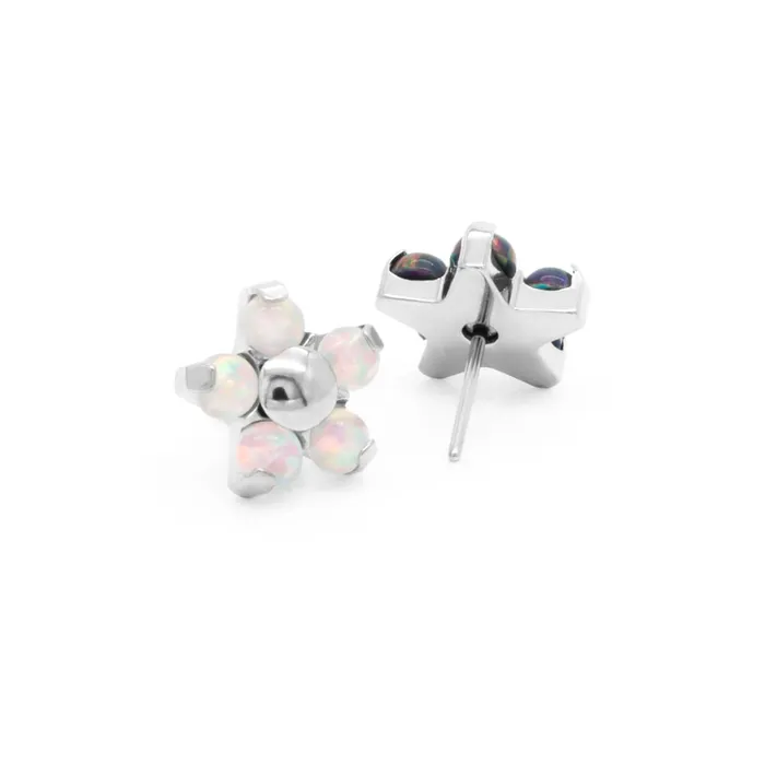 Painful Pleasures Vibrators Titanium Opal Flower Threadless Top Price Per 1