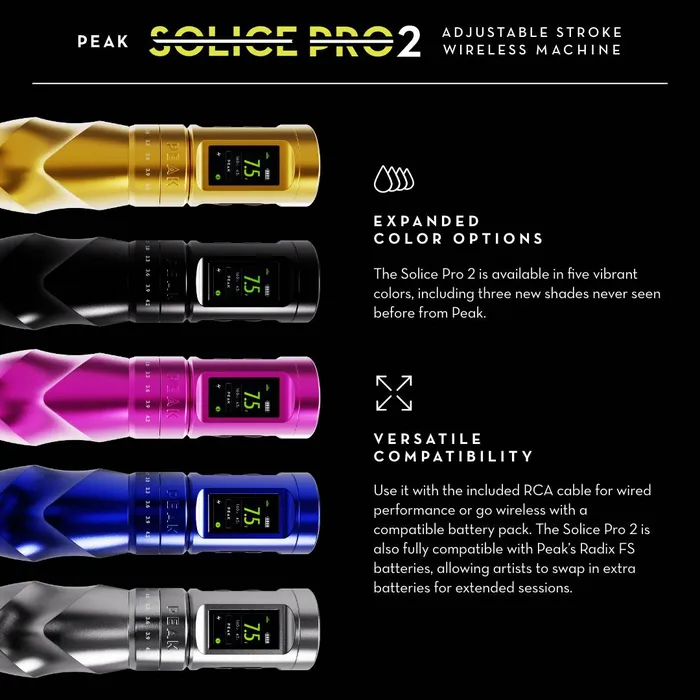 Peak Solice Pro 2 Wireless Tattoo Machine Peak Female Sex Toys