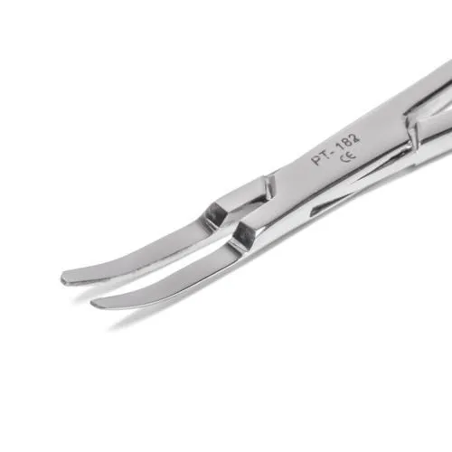 Pierced Tools Male Sex Toys Curved 55 Stainless Steel Kelly Forceps with Flat Tip