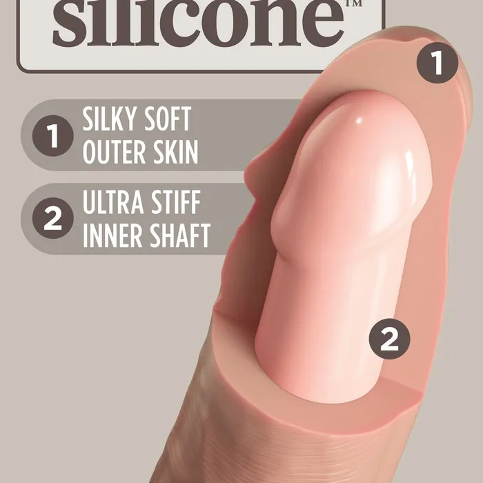 Pipedream Products Dildos King Cock Elite 10 Silicone Dual Density Dildo Vanilla