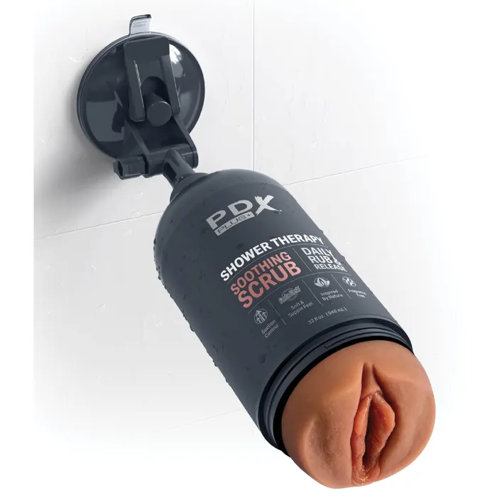 Pipedream Products Male Sex Toys Shower Therapy Discreet Realistic Stroker with Mount Caramel Pipedream Products Male Sex Toys Shower Therapy Discreet Realistic Stroker with Mount Caramel