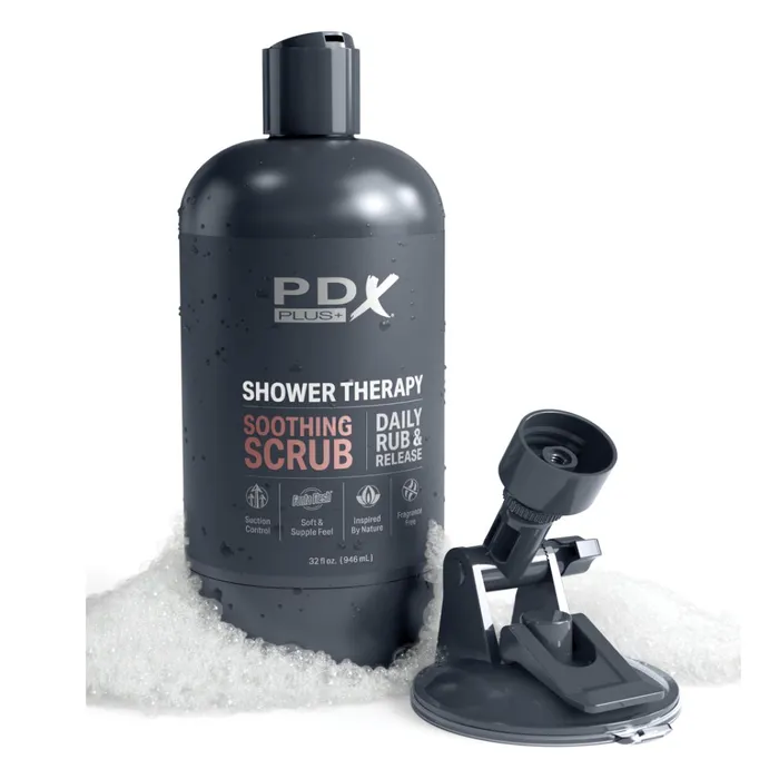 Pipedream Products Male Sex Toys Shower Therapy Discreet Realistic Stroker with Mount Caramel