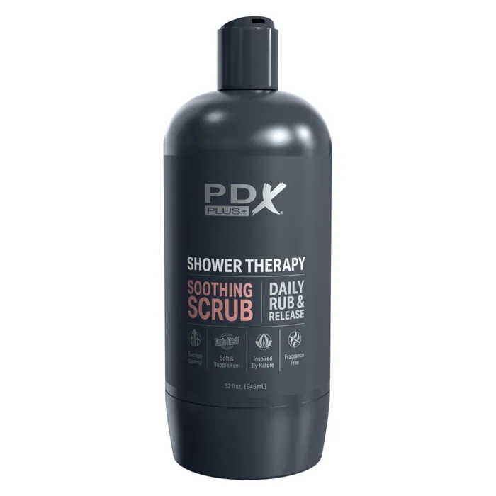Pipedream Products Male Sex Toys Shower Therapy Discreet Realistic Stroker with Mount Caramel