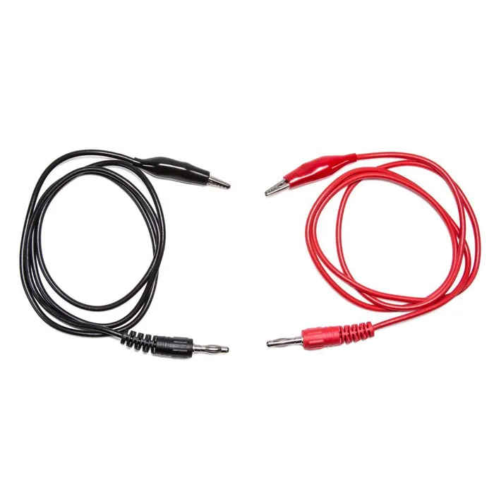 Precision Anal Black and Red Alligator Clip Line Set for Titanium Anodizer