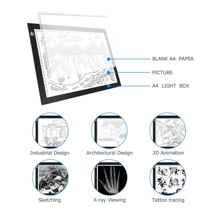 Precision Anal Ultra Thin Light Box Perfect for Tattoos 110v220v